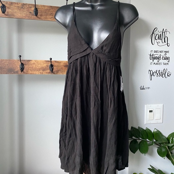 O'NEILL Womens Swim Saltwater Solids Cover-Up v-neck Dress in black size XS - Picture 7 of 7